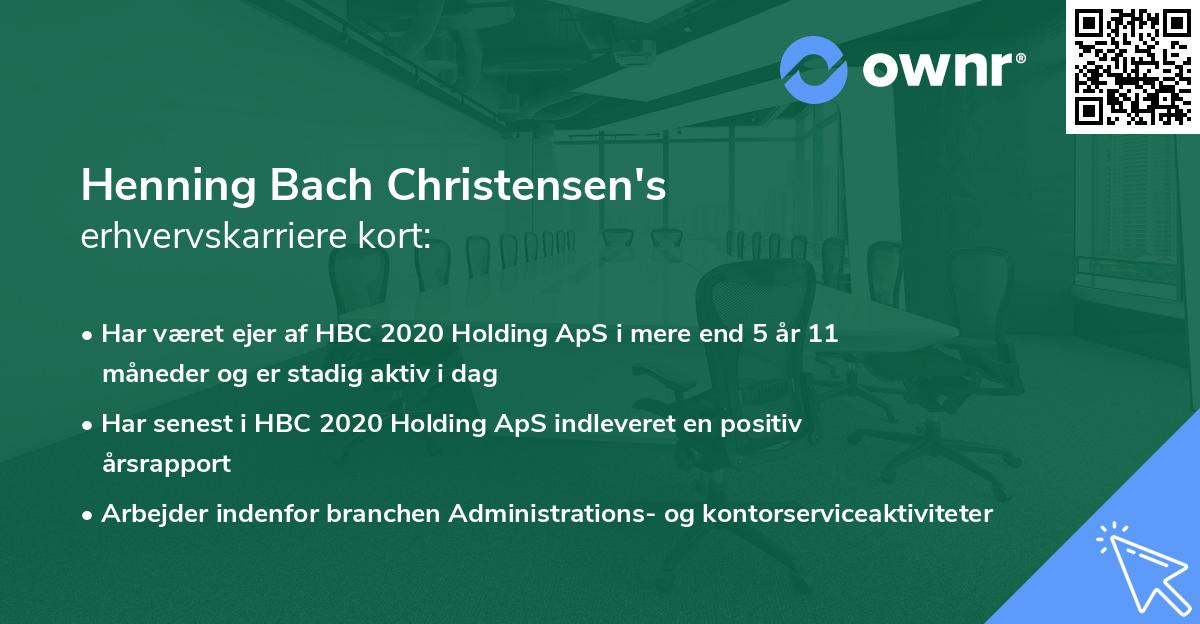 Henning Bach Christensen's erhvervskarriere kort