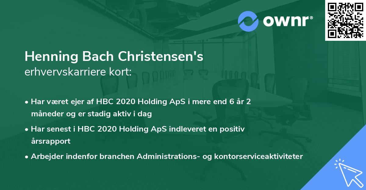 Henning Bach Christensen's erhvervskarriere kort