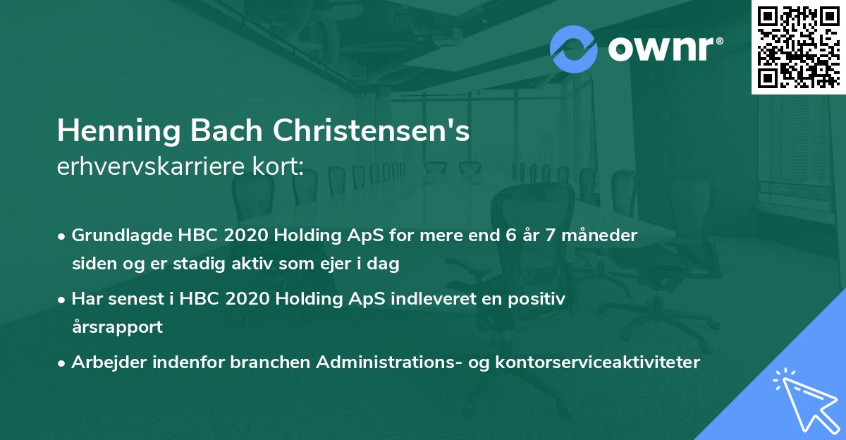 Henning Bach Christensen's erhvervskarriere kort