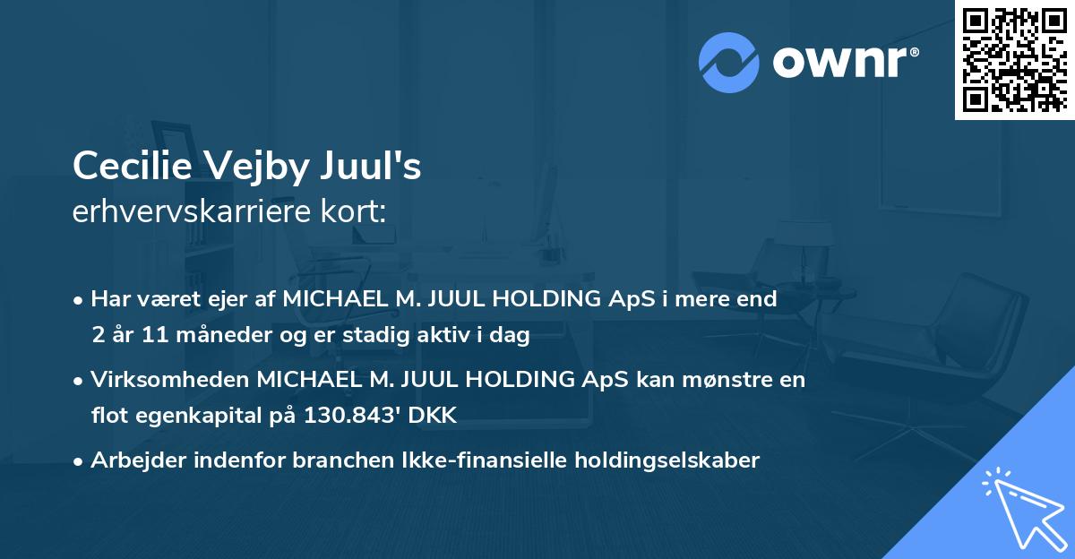 Cecilie Vejby Juul's erhvervskarriere kort