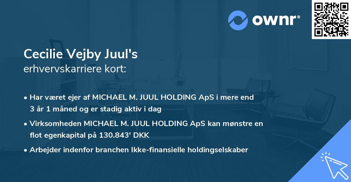 Cecilie Vejby Juul's erhvervskarriere kort