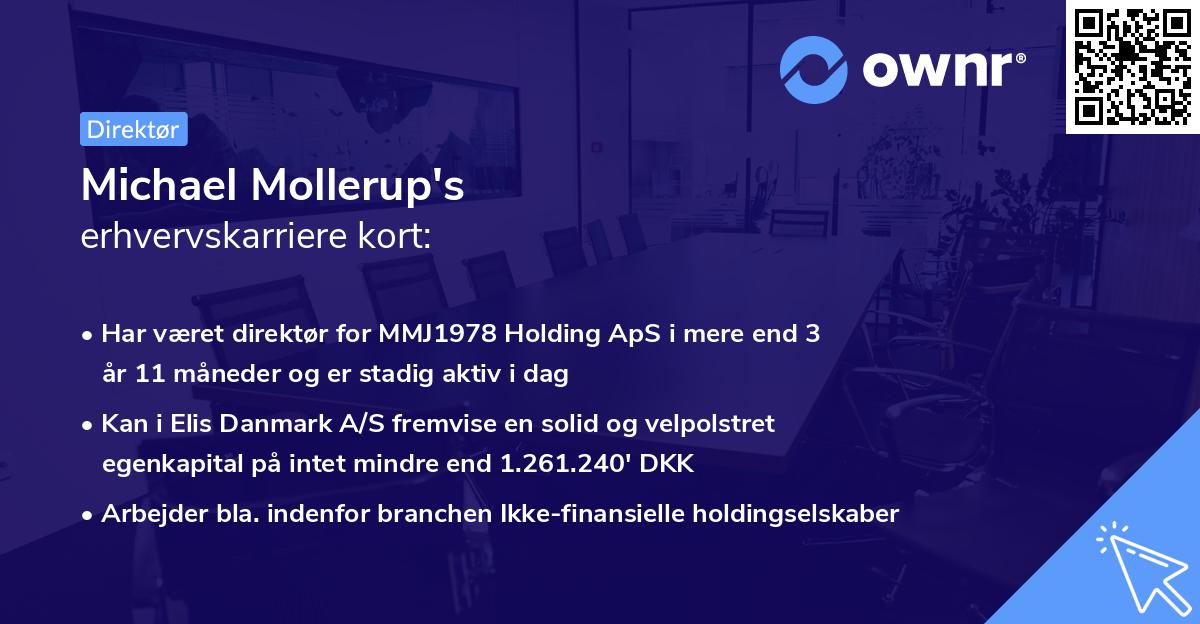 Michael Mollerup's erhvervskarriere kort