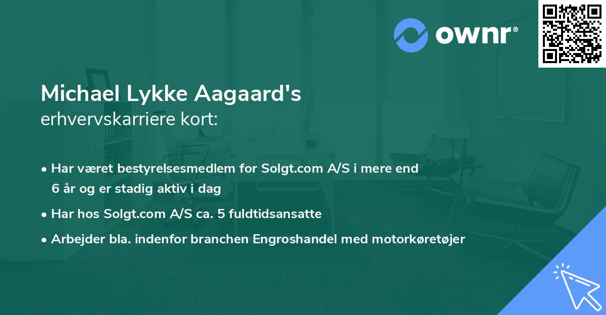 Michael Lykke Aagaard's erhvervskarriere kort