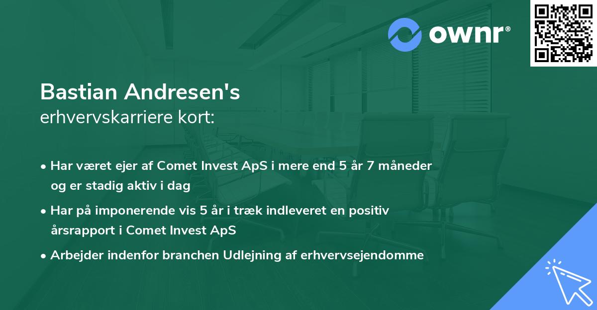 Bastian Andresen's erhvervskarriere kort