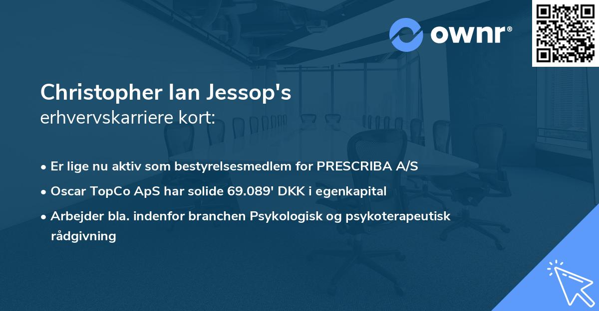 Christopher Ian Jessop's erhvervskarriere kort