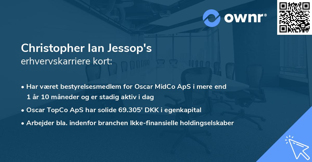Christopher Ian Jessop's erhvervskarriere kort