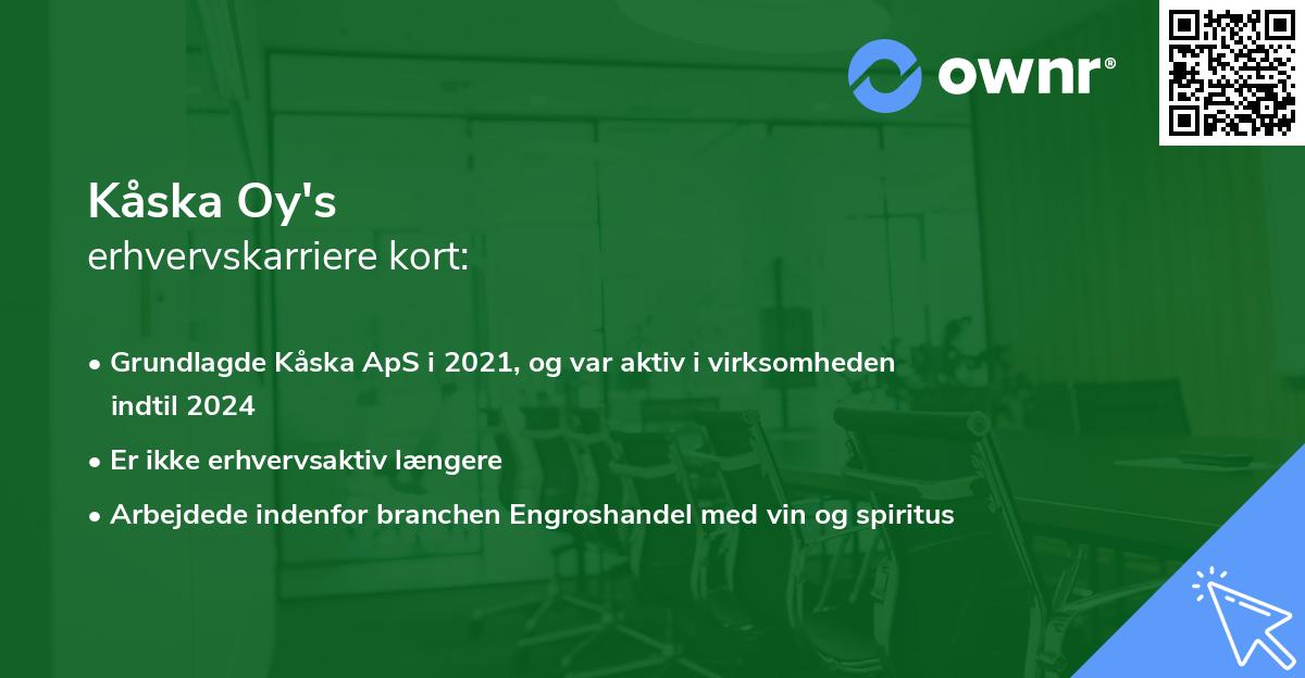 Kåska Oy's erhvervskarriere kort