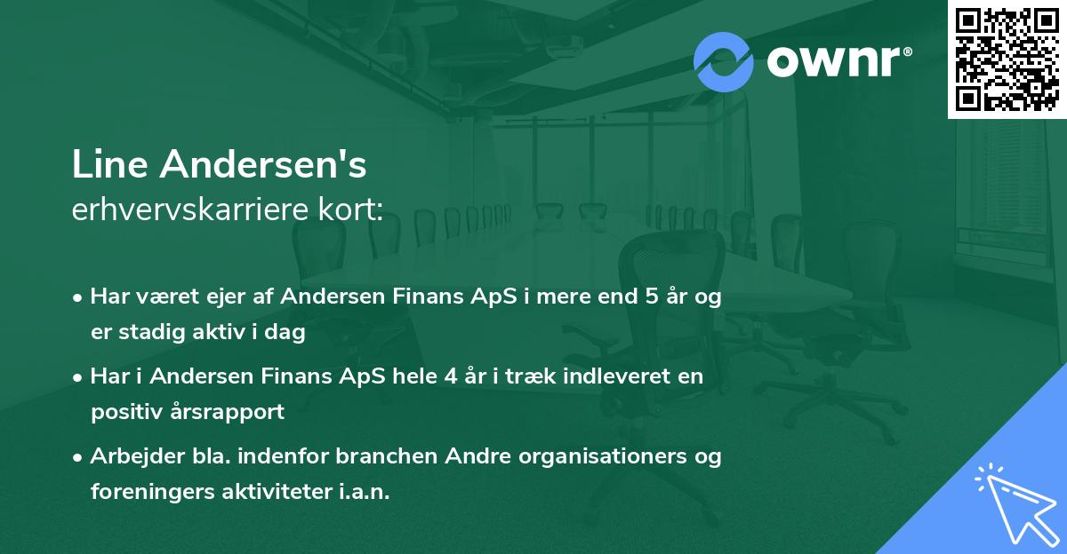 Line Andersen's erhvervskarriere kort