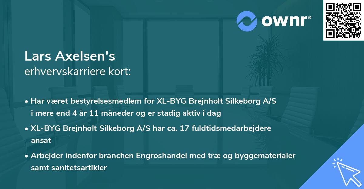 Lars Axelsen's erhvervskarriere kort