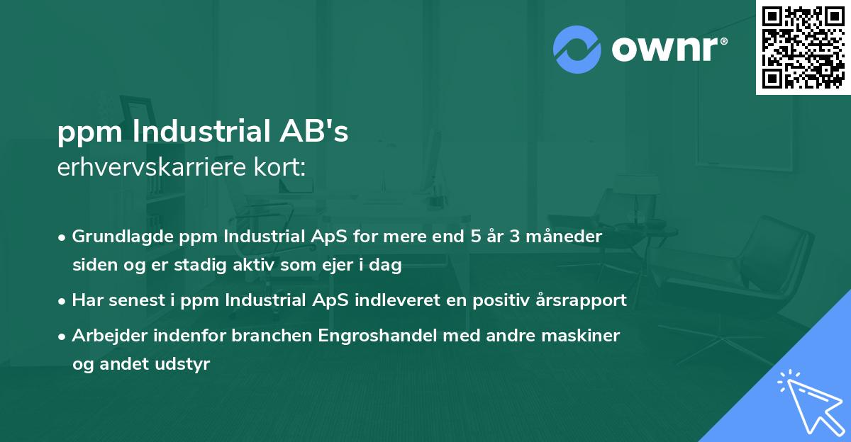 ppm Industrial AB's erhvervskarriere kort