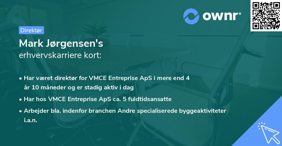 Mark Jørgensen's erhvervskarriere kort