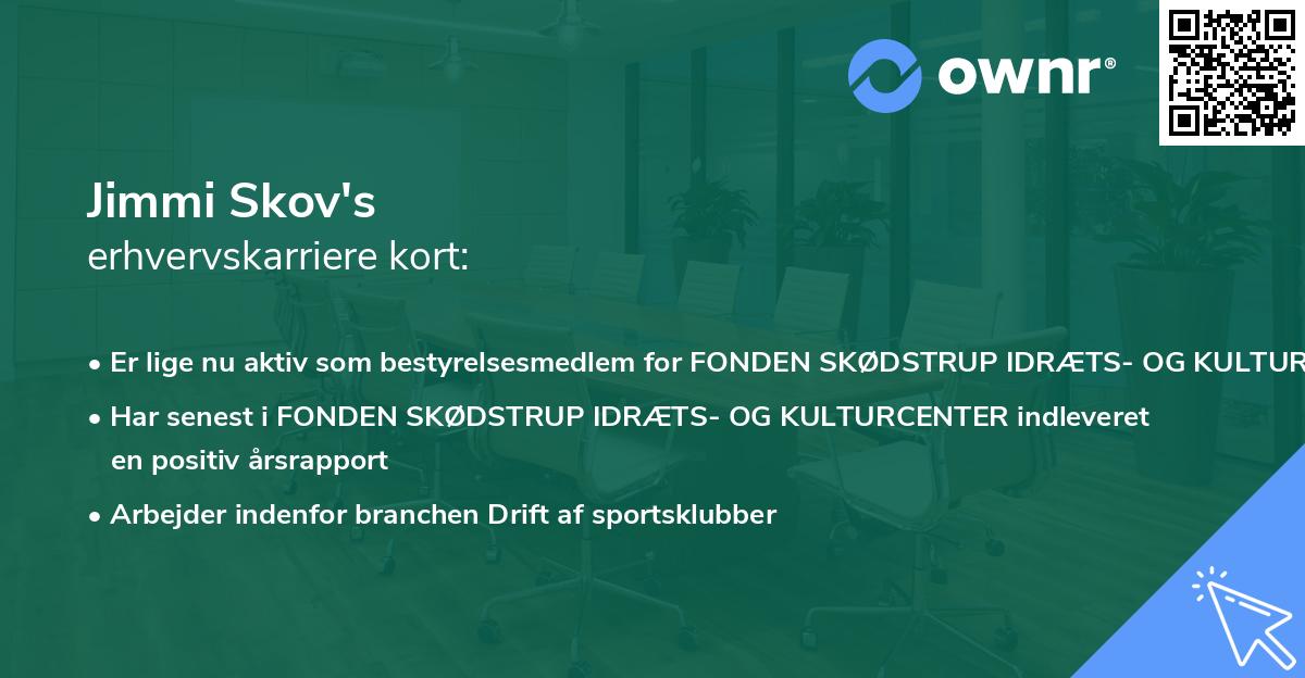 Jimmi Skov's erhvervskarriere kort