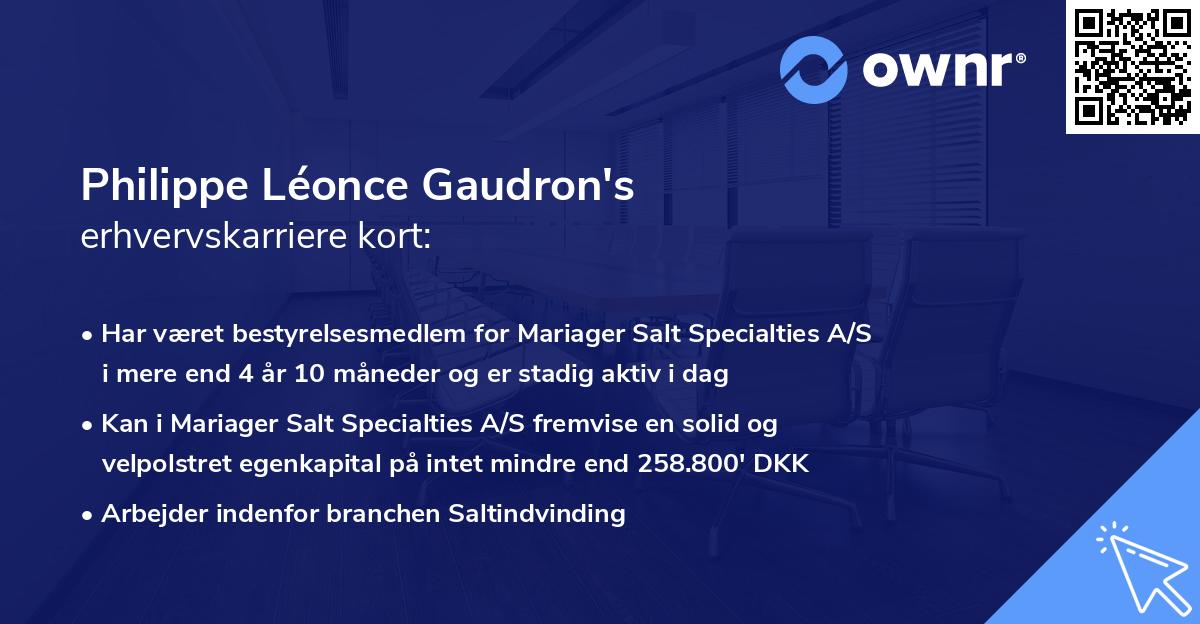 Philippe Léonce Gaudron's erhvervskarriere kort