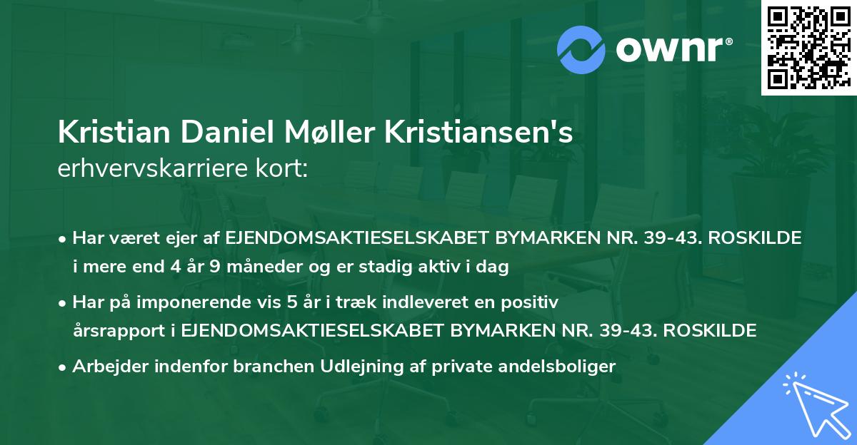 Kristian Daniel Møller Kristiansen's erhvervskarriere kort