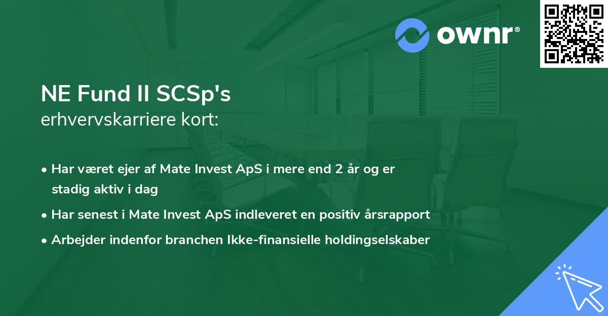 NE Fund II SCSp's erhvervskarriere kort