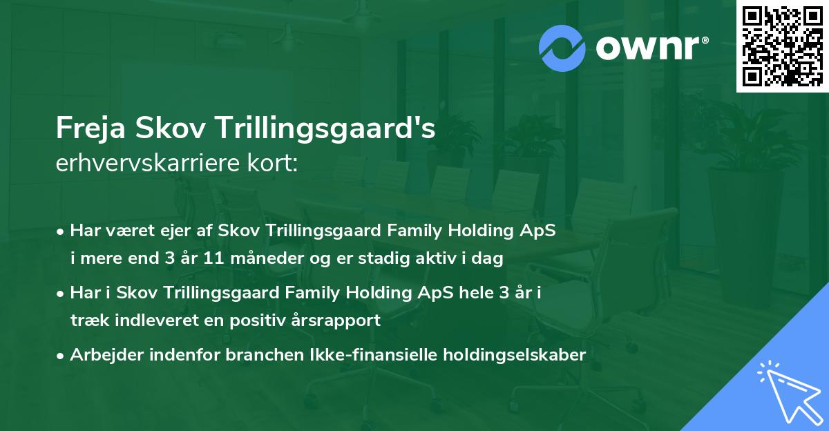 Freja Skov Trillingsgaard's erhvervskarriere kort