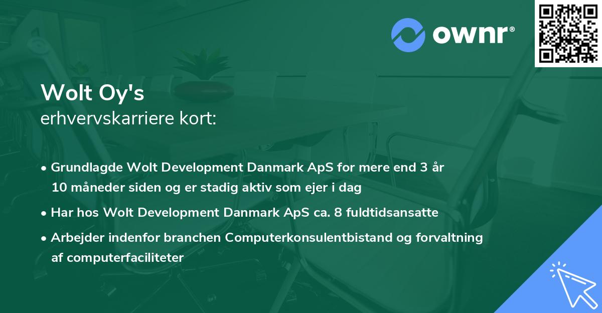 Wolt Oy's erhvervskarriere kort