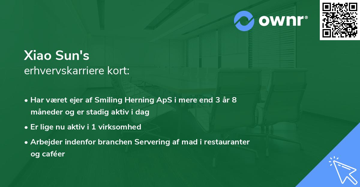 Xiao Sun's erhvervskarriere kort