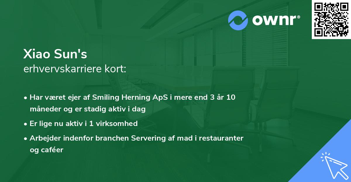 Xiao Sun's erhvervskarriere kort