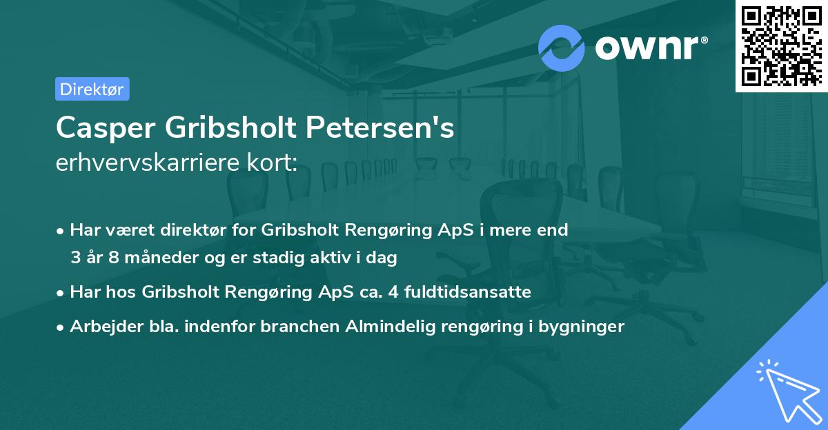 Casper Gribsholt Petersen's erhvervskarriere kort
