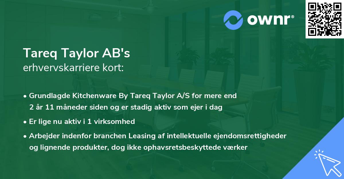 Tareq Taylor AB's erhvervskarriere kort