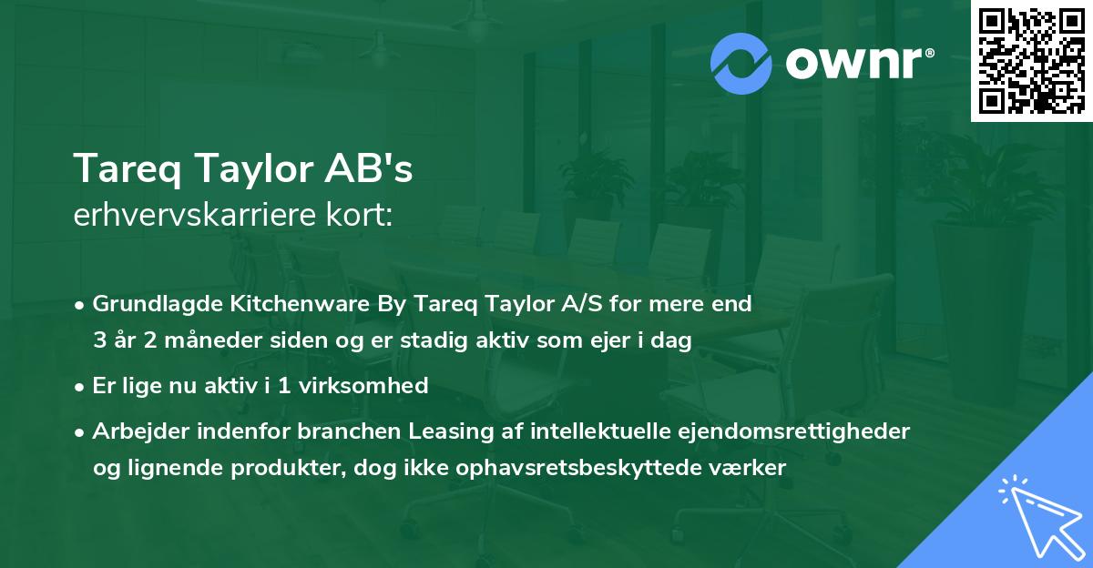Tareq Taylor AB's erhvervskarriere kort