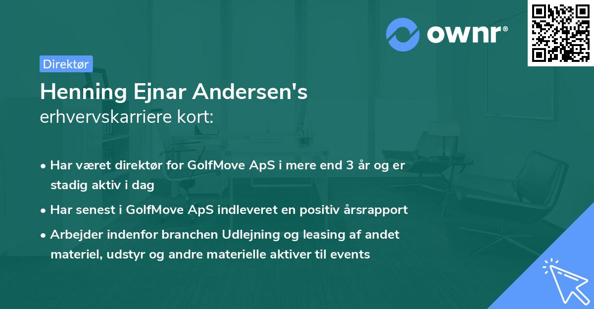 Henning Ejnar Andersen's erhvervskarriere kort