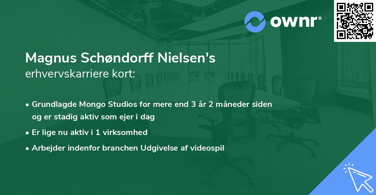 Magnus Schøndorff Nielsen's erhvervskarriere kort