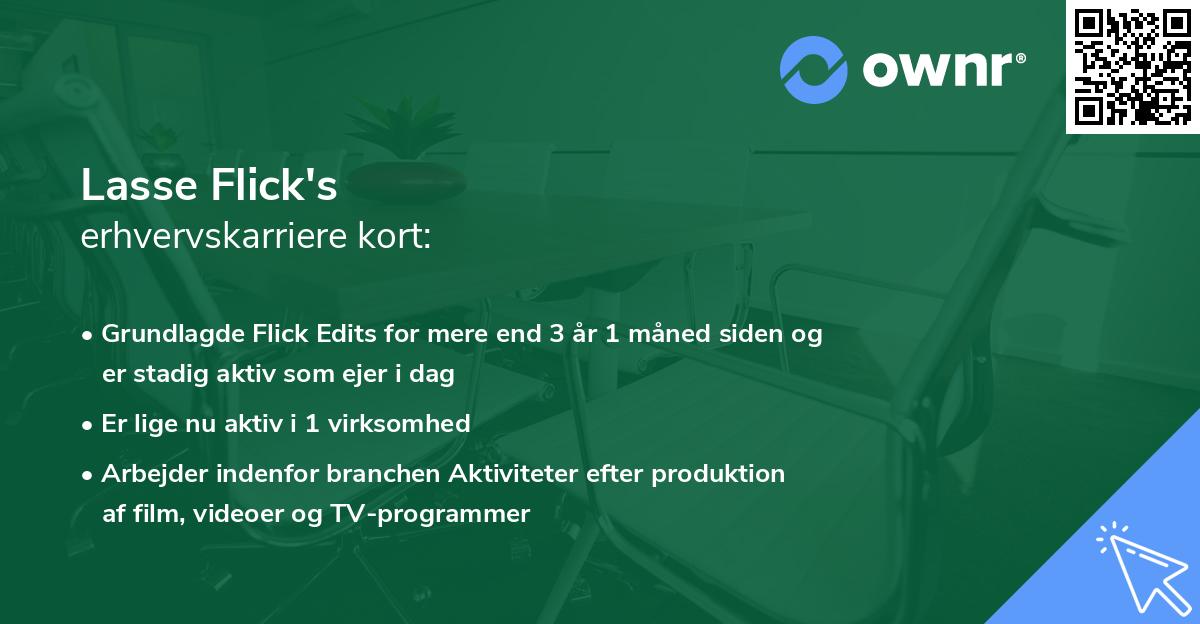 Lasse Flick's erhvervskarriere kort