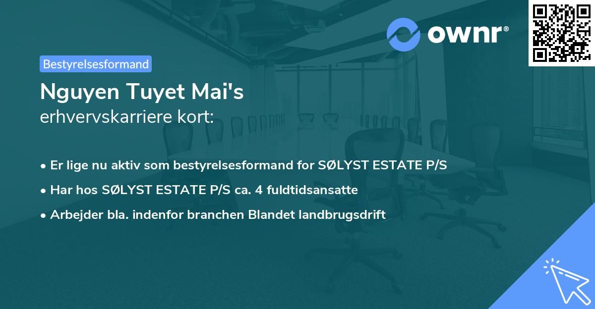 Nguyen Tuyet Mai's erhvervskarriere kort