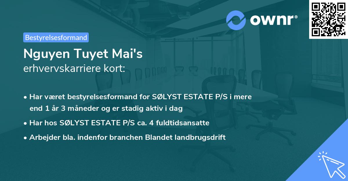 Nguyen Tuyet Mai's erhvervskarriere kort