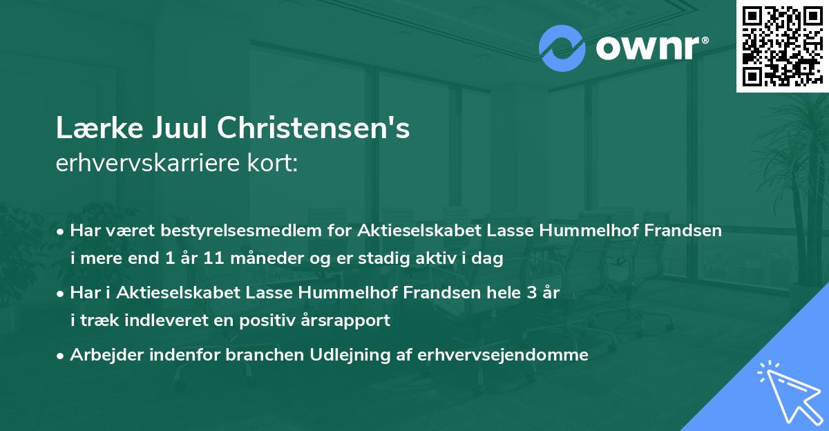 Lærke Juul Christensen's erhvervskarriere kort