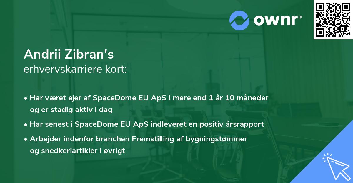 Andrii Zibran's erhvervskarriere kort