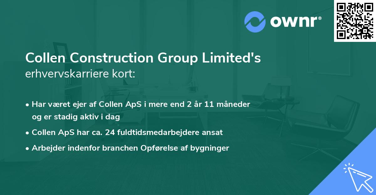 Collen Construction Group Limited's erhvervskarriere kort