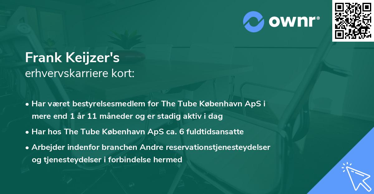 Frank Keijzer's erhvervskarriere kort