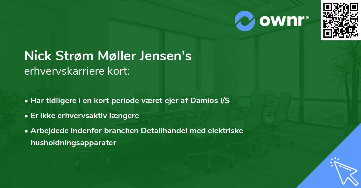 Nick Strøm Møller Jensen's erhvervskarriere kort
