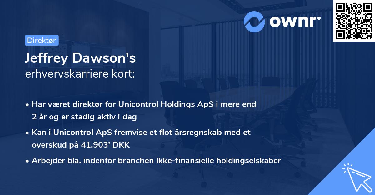 Jeffrey Dawson's erhvervskarriere kort