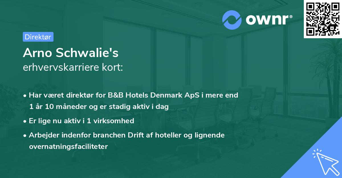 Arno Schwalie's erhvervskarriere kort