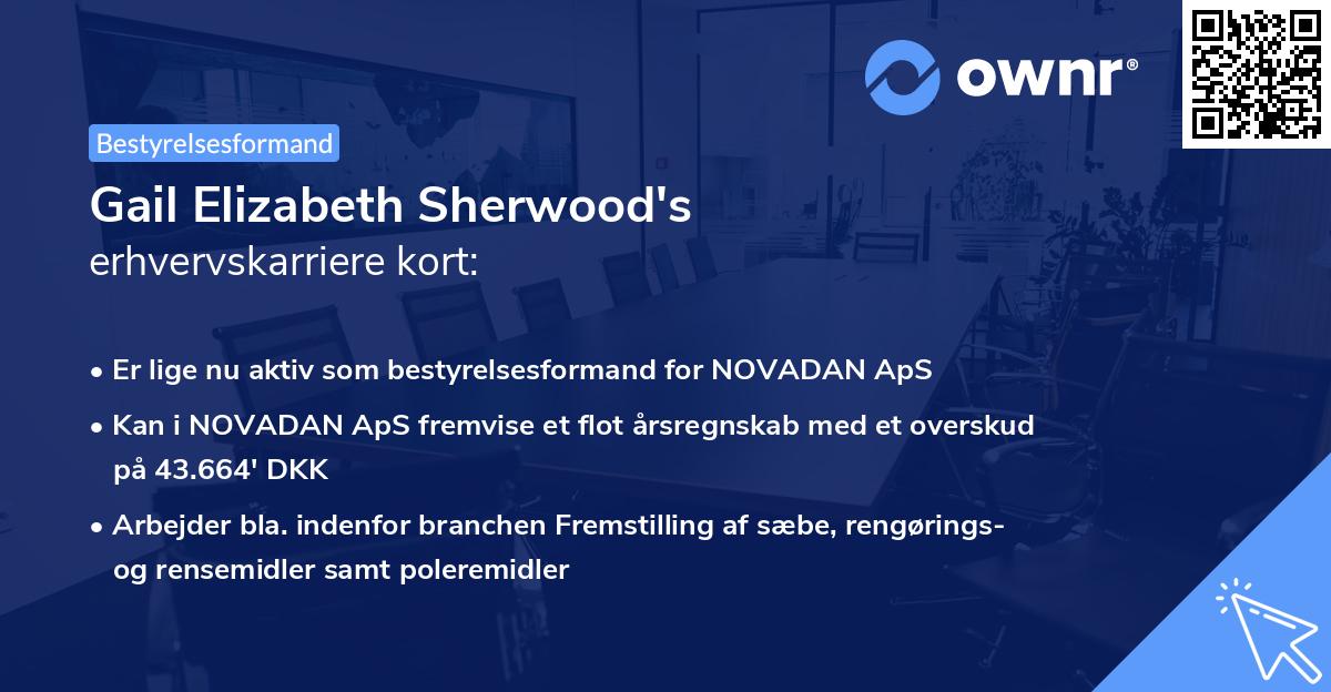 Gail Elizabeth Sherwood's erhvervskarriere kort