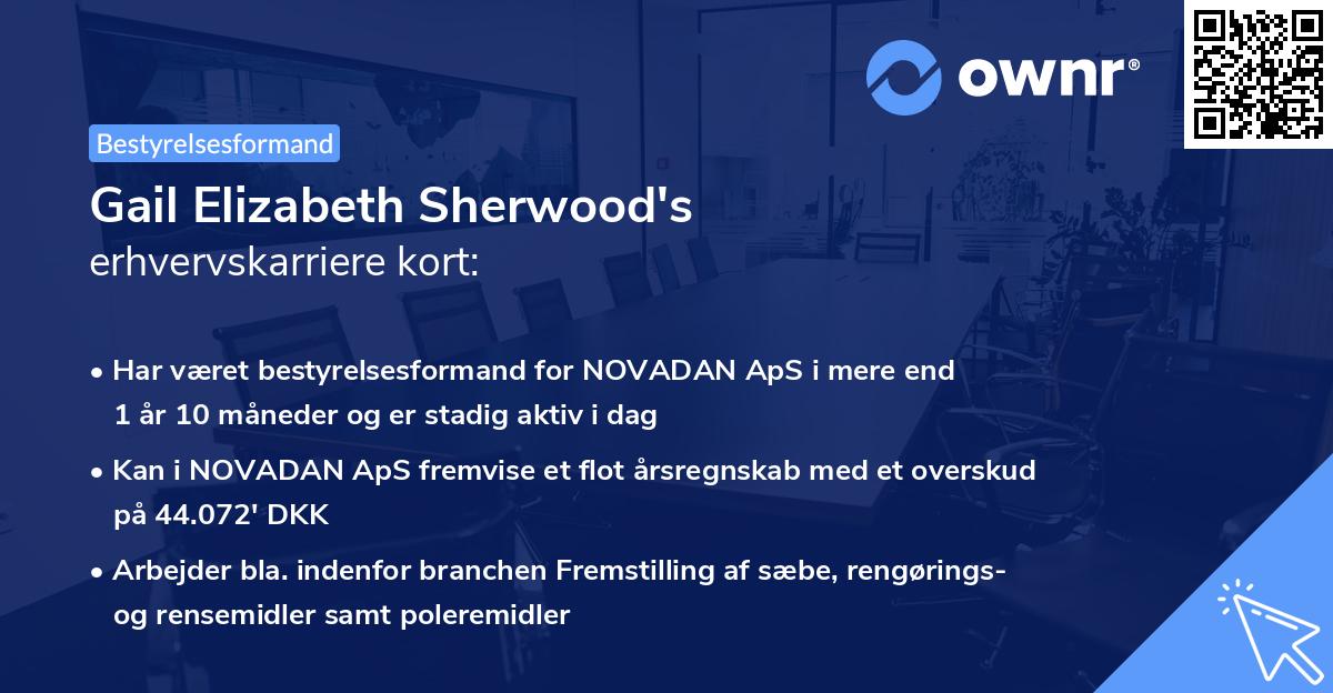 Gail Elizabeth Sherwood's erhvervskarriere kort