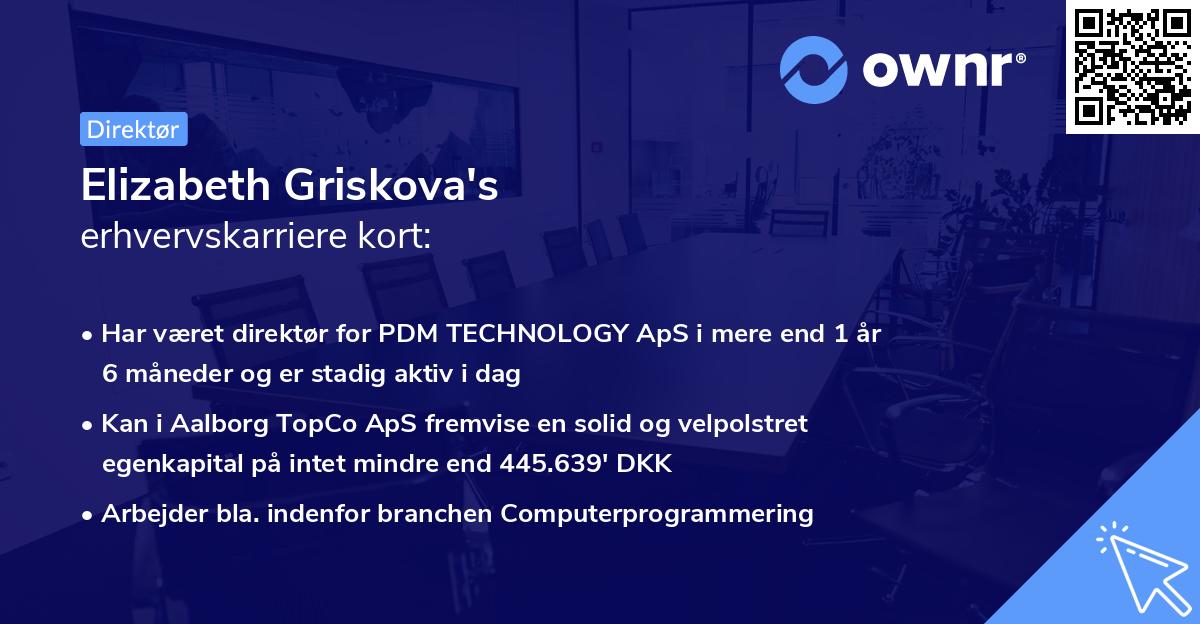 Elizabeth Griskova's erhvervskarriere kort