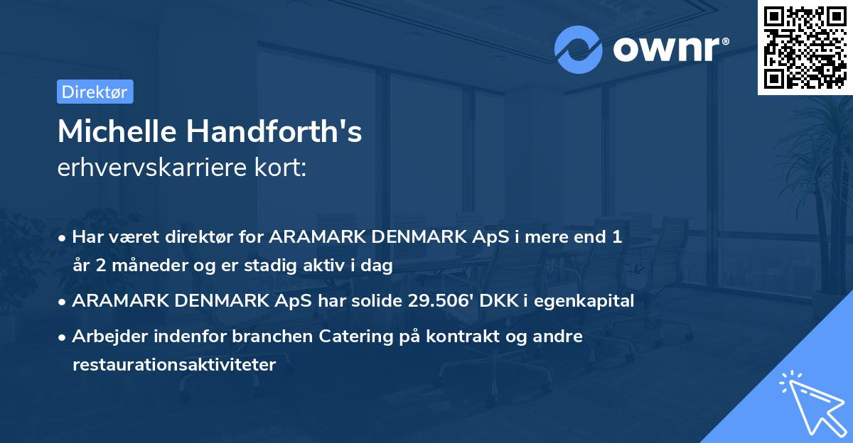 Michelle Handforth's erhvervskarriere kort