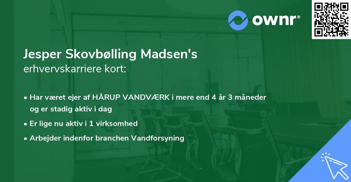 Jesper Skovbølling Madsen's erhvervskarriere kort