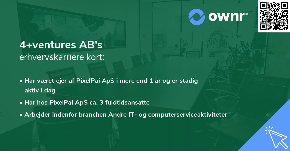 4+ventures AB's erhvervskarriere kort