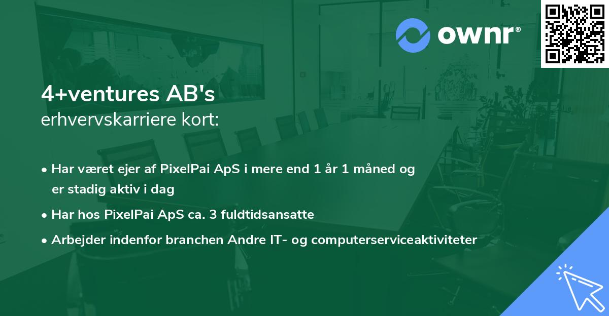 4+ventures AB's erhvervskarriere kort