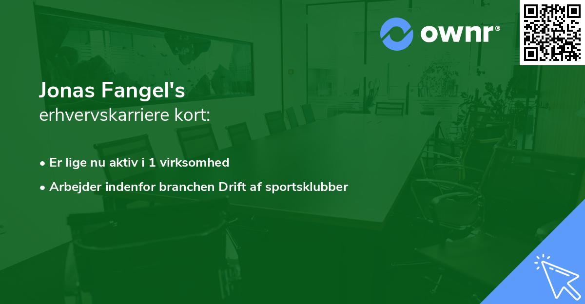 Jonas Fangel's erhvervskarriere kort