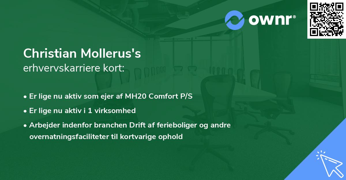 Christian Mollerus's erhvervskarriere kort
