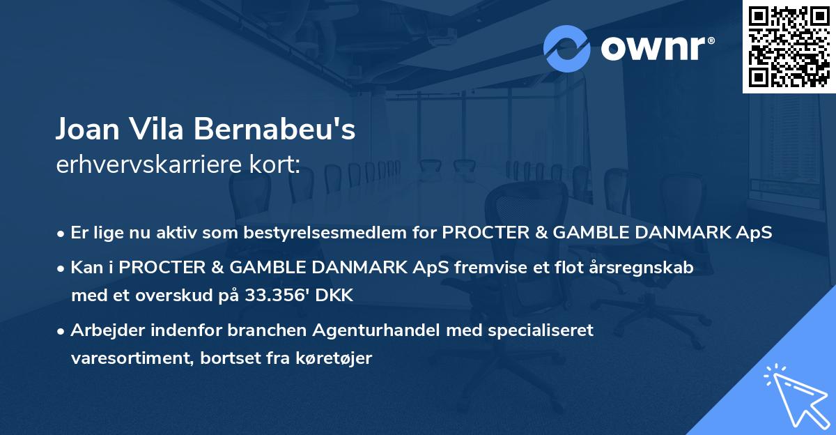 Joan Vila Bernabeu's erhvervskarriere kort