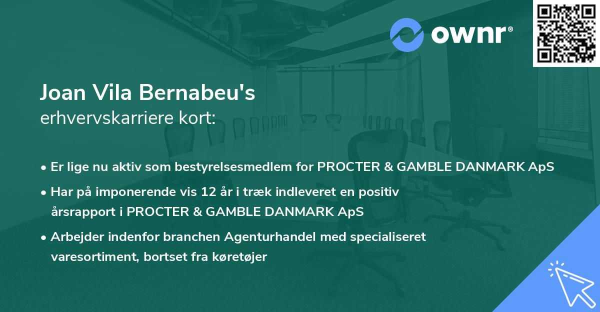 Joan Vila Bernabeu's erhvervskarriere kort