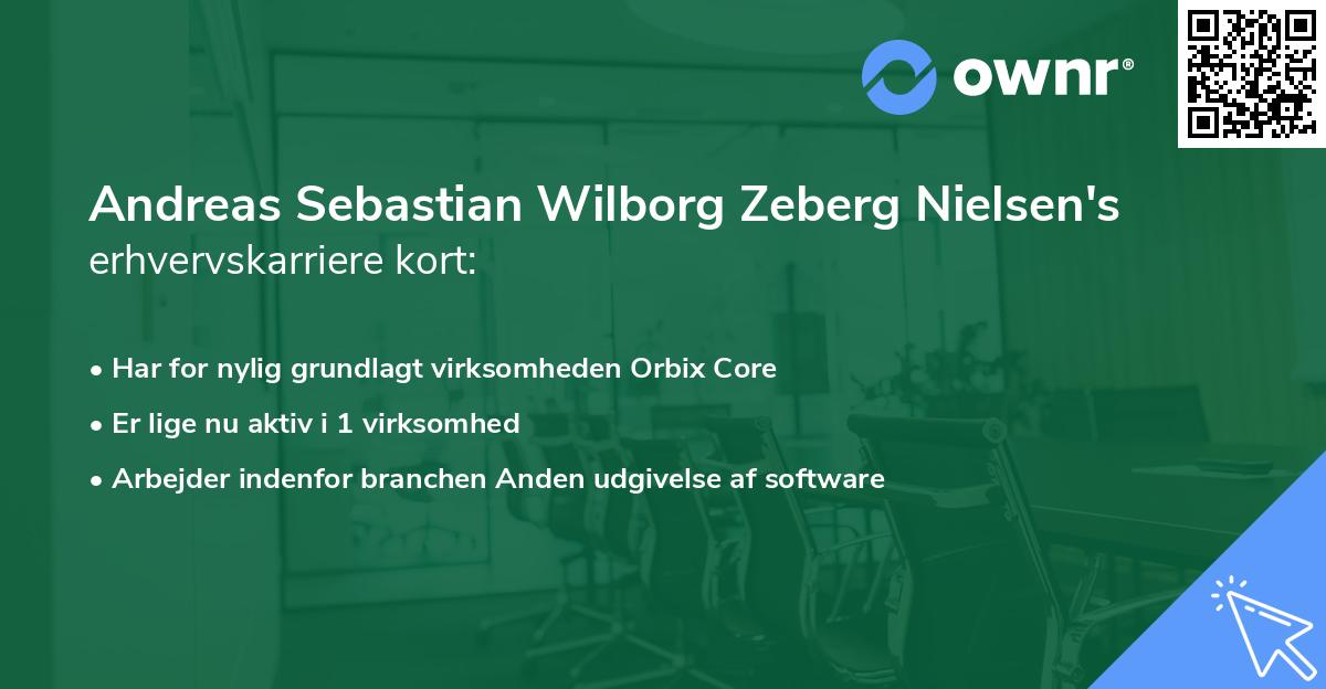 Andreas Sebastian Wilborg Zeberg Nielsen's erhvervskarriere kort